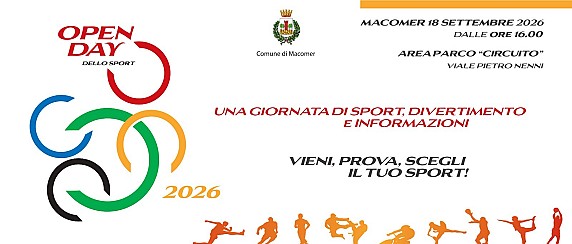 Lo Sport promosso a Settembre: Open day dello Sport 2026