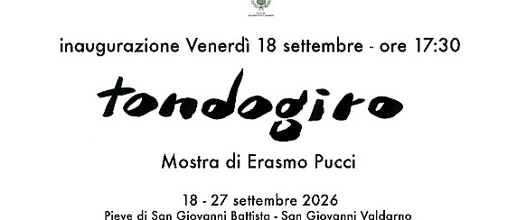 Tondogiro, l’arte di Erasmo Pucci alla Pieve di San Giovanni Battista per il Perdono 2026