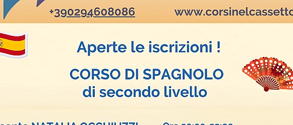 Corso di spagnolo di secondo livello: aperte le iscrizioni