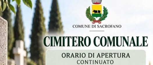 Cimitero comunale: dal 17/09 orario continuato fino a ottobre