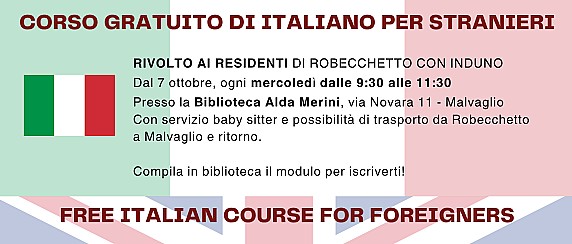 Corso base di italiano gratuito per stranieri - iscrizioni aperte