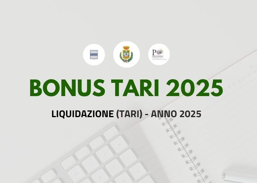 In liquidazione le pratiche relative all'Avviso Pubblico per la concessione di contributi TARI - ANNO 2025