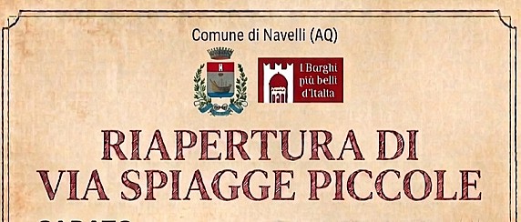 Riapertura di Via Spiagge Piccole