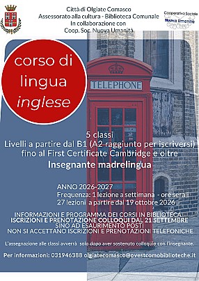 Inglese locandina 2026-2027