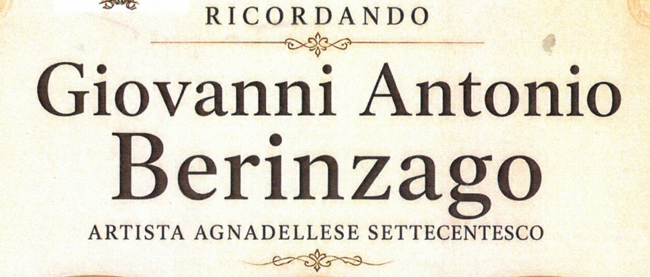 Ricordando GIOVANNI ANTONIO BERINZAGO