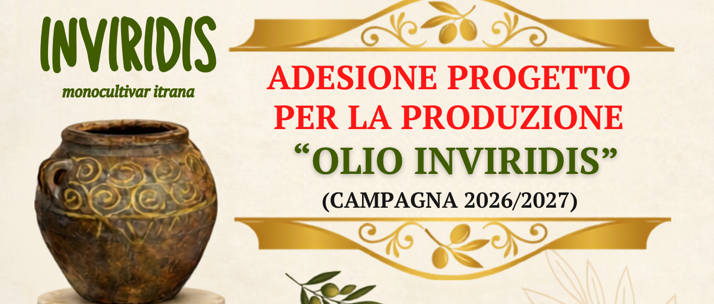 [PROGETTO INVIRIDIS] Incontro con gli Olivicoltori per il progetto "OLIO INVIRIDIS" campagna 2026/2027