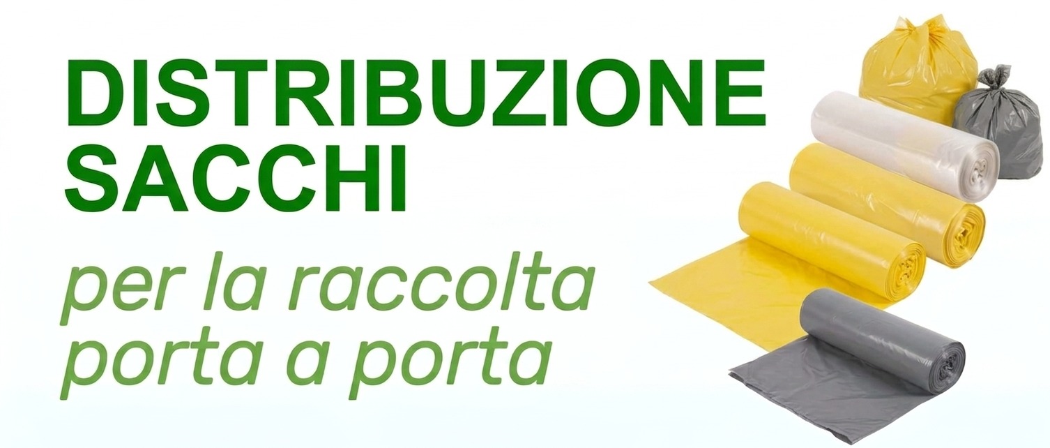 📢 DISTRIBUZIONE KIT ANNUALE GRATUITO SACCHI PER LA RACCOLTA RIFIUTI “PORTA A PORTA”
