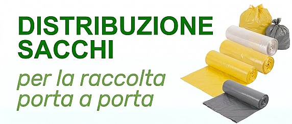 📢 DISTRIBUZIONE KIT ANNUALE GRATUITO SACCHI PER LA RACCOLTA RIFIUTI “PORTA A PORTA”