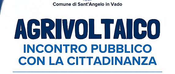 Agrivoltaico: incontro pubblico con la cittadinanza