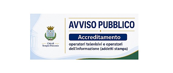 Avviso – Accreditamento addetti stampa e operatori televisivi