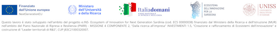 Finanziato dall'Unione europea NextGenerationEU, Ministero dell'Università e della Ricerca, Italia Domani PNRR, e.INS Ecosistema dell'innovazione per la Sardegna, Università degli Studi di Sassari