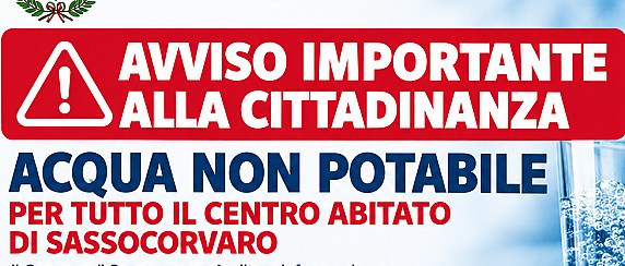 AVVISO IMPORTANTE ALLA CITTADINANZA