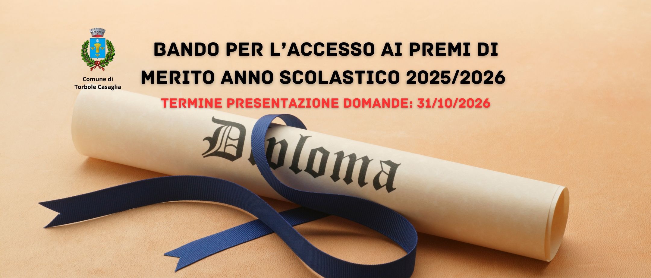 Bando per l'accesso ai premi di merito anno scolastico 2025/26