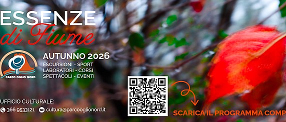 Parco Oglio Nord: programma "Essenze di fiume" stagione autunno 2026.