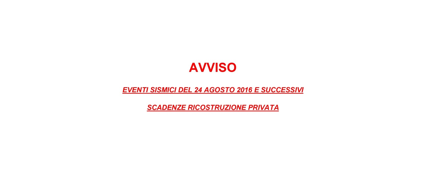 Scadenze ricostruzione privata post-sisma – Deposito contratto di incarico entro il 30 settembre 2026