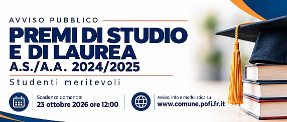Premi di studio e di laurea 2024/2025 – Avviso pubblico