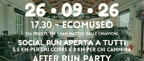 Sabato 26 settembre - ECOMUSEUM RUN - San Matteo delle Chiaviche per festeggiare il 100° anniversario del Ponte di Barche di Torre d'Oglio.