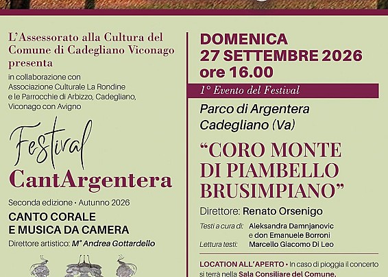 CantArgentera 2026- DOMENICA 27 SETTEMBRE