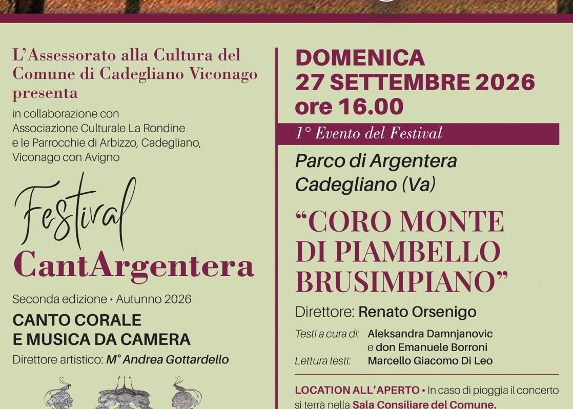 CantArgentera 2026- DOMENICA 27 SETTEMBRE