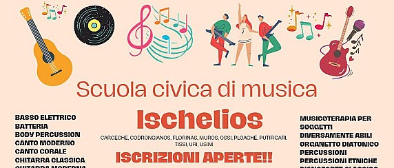 Scuola civica di musica Ischelios. Aperte le iscrizioni per l'anno scolastico 2026/2027