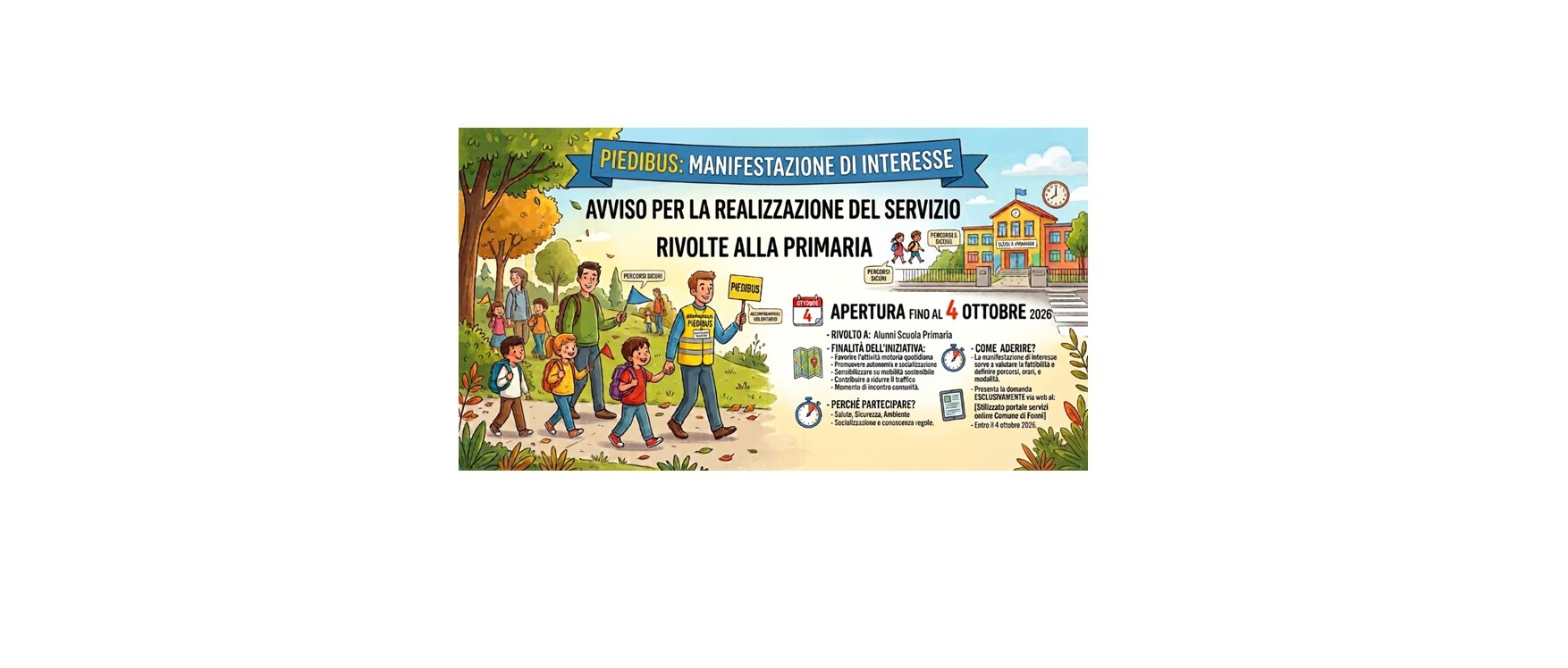Manifestazione di interesse per la realizzazione del Piedibus