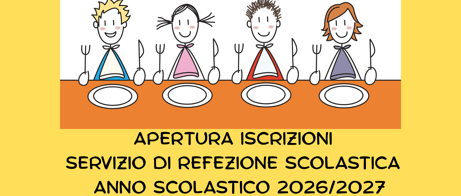 Avviso pubblico per l'iscrizione al servizio a domanda individuale della refezione scolastica 2026/2027