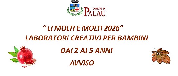 “Li Molti e Molti 2026”: tornano i laboratori creativi dedicati ai bambini