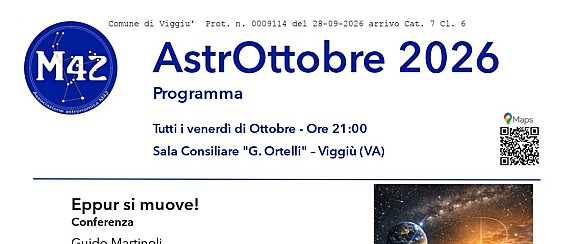 AstrOttobre 2026: Un mese tra le stelle a Viggiù!