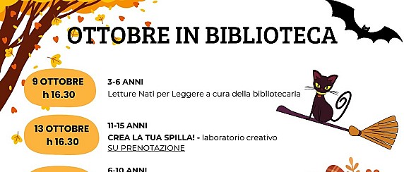 OTTOBRE IN BIBLIOTECA