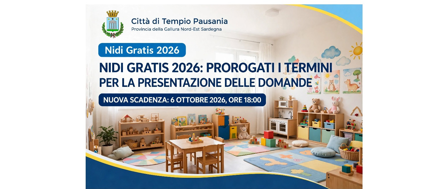 Avviso “Nidi Gratis 2026” – proroga dei termini