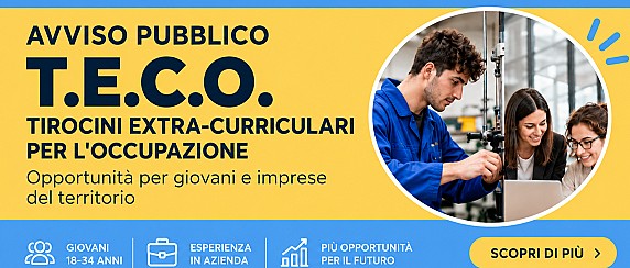 Avviso pubblico T.E.C.O.: tirocini retribuiti per i giovani dai 18 ai 34 anni