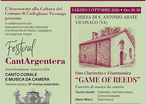 CantArgentera 2026- SABATO 03 OTTOBRE