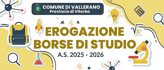 Le borse di studio 2025/26 sono attualmente in pagamento