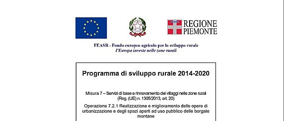 Programma di sviluppo rurale 2014-2020. Misura 7 – Servizi di base e rinnovamento dei villaggi nelle zone rurali operazione 7.2.1
