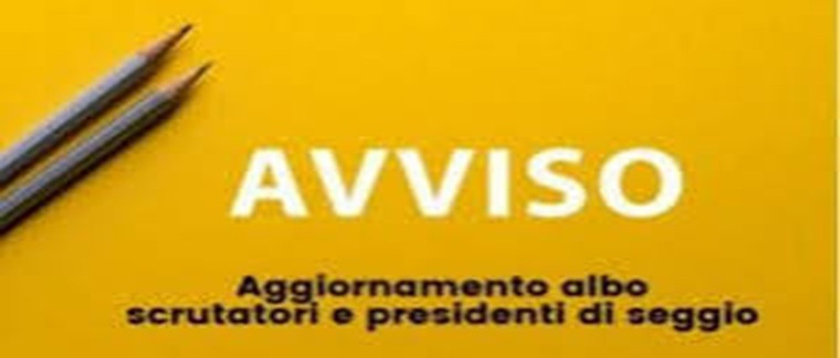 Aggiornamento albo scrutatori e presidenti di seggio