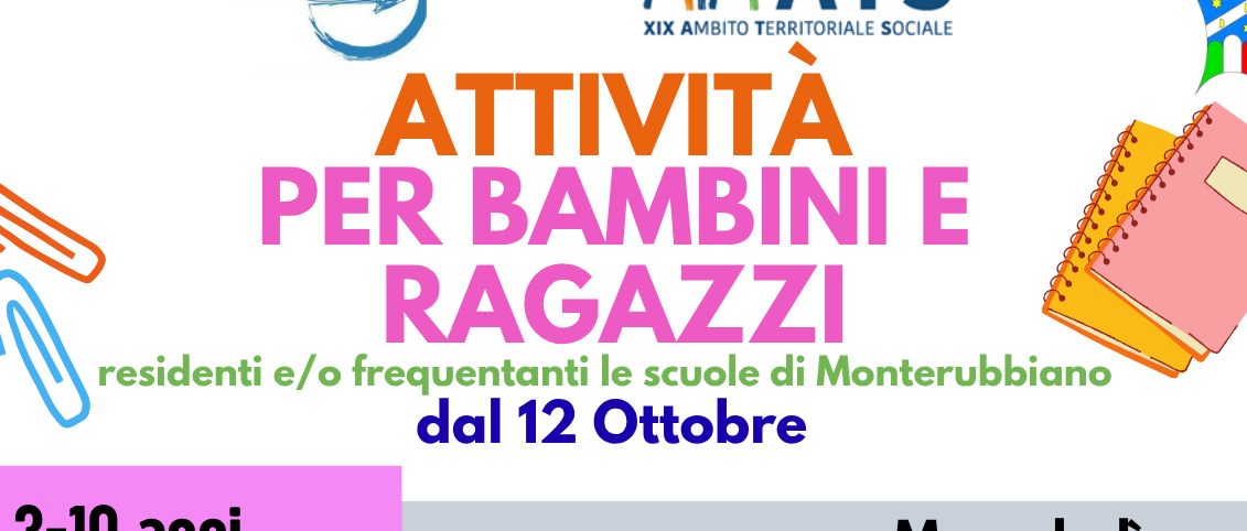 ATTIVITA' POMERIDIANE PER BAMBINI E RAGAZZI