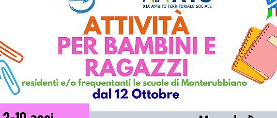 ATTIVITA' POMERIDIANE PER BAMBINI E RAGAZZI