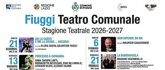 Stagione Teatrale 26-27 a cura di Comune di Fiuggi e Atcl