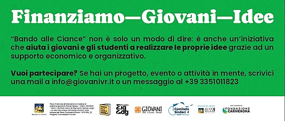 Bando alle Ciance Scuola 2026-27 – Progetti pensati dai giovani per i giovani – Apertura candidature