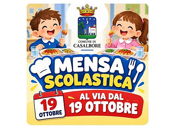 MENSA SCOLASTICA: AL VIA DAL 19 OTTOBRE