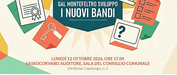 NUOVO INCONTRO SUI BANDI DEL GAL MONTEFELTRO SVILUPPO