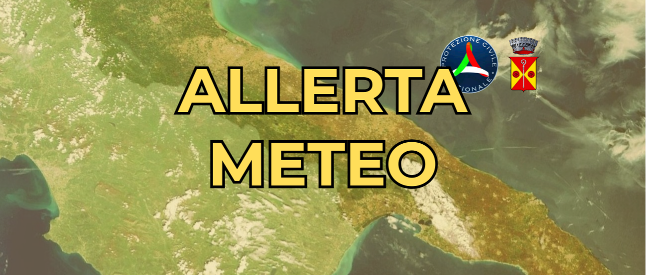Messaggio di allerta meteo GIALLA diramato dalla Protezione Civile.