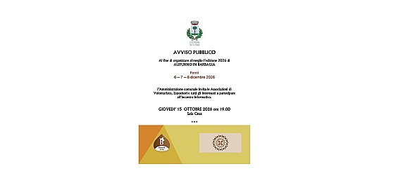 AVVISO PUBBLICO -  Autunno in Barbagia