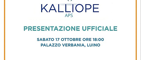 Sabato 17 ottobre 2026 dalle ore 18.00 - Palazzo Verbania - Presentazione dell'associazione Kalliope APS