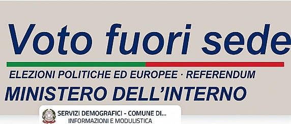 AVVISO PUBBLICO: ESERCIZIO DEL DIRITTO DI VOTO PER GLI ELETTORI "FUORI SEDE"