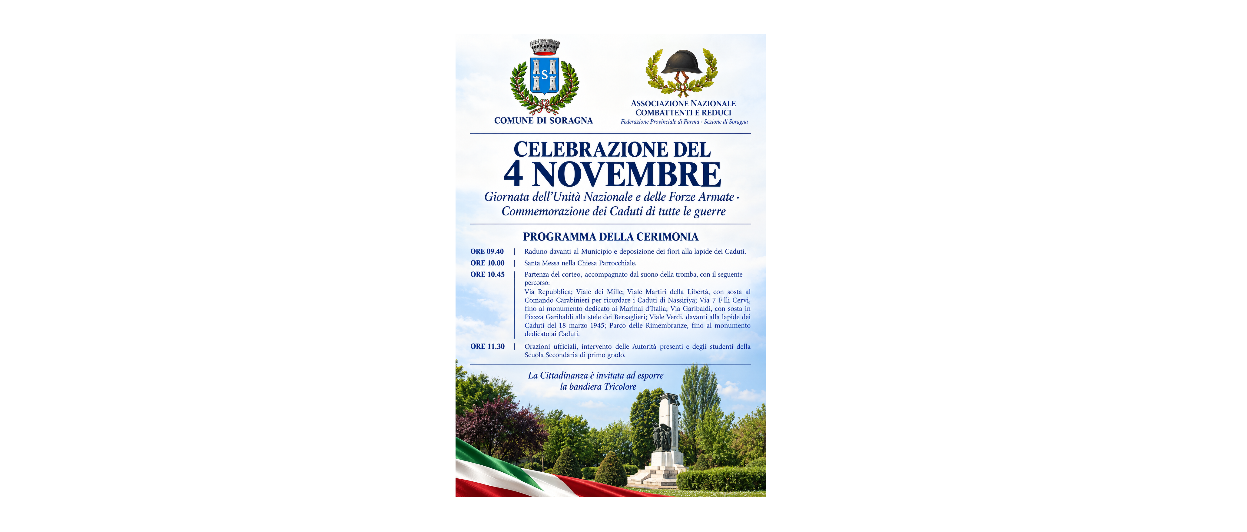 CELEBRAZIONE DEL 4 NOVEMBRE