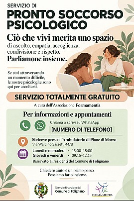 PRONTO SOCCORSO PSICOLOGICO