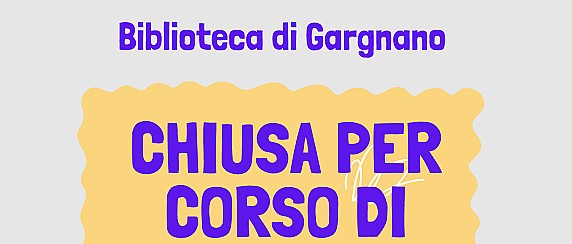Chiusure Biblioteca Comunale di Gargnano - aggiornamento