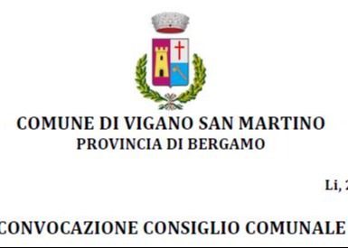 Convocazione Consiglio Comunale