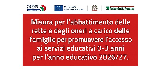 Misura per l'abbattimento delle rette e degli oneri a carico delle famiglie per promuovere l'accesso ai servizi educativi 0-3 anni per l'a.e. 2026/27. Programma regionale Fse+ 2021-2027.